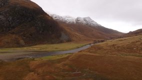Scottish Highlands, Scotland - remote glen - drone/aerial video