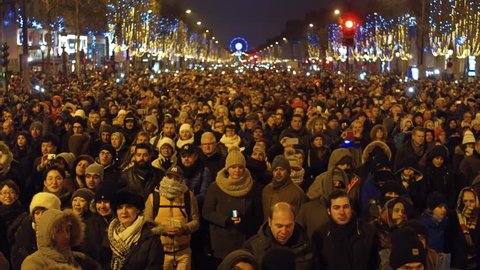 Paris France December 31 2016 Overhead Stock Footage Video (100% ...