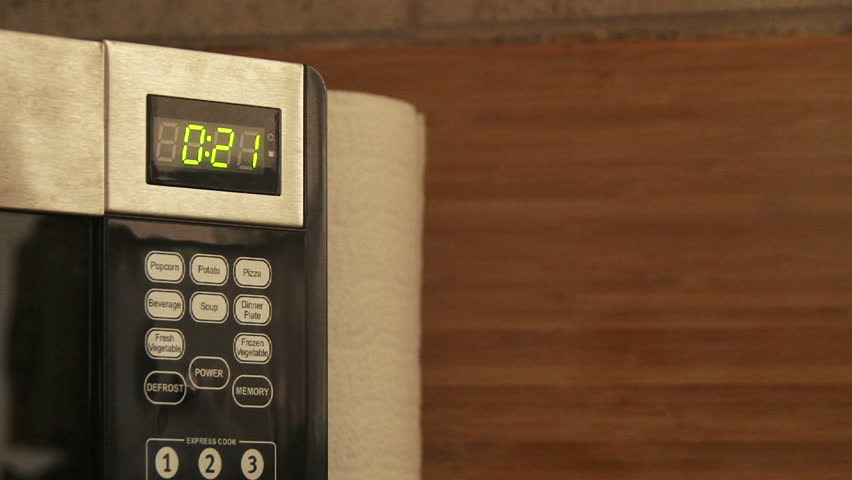 Microwave clock countdown