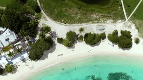 aerial video of Sapphire beach, St.Thomas, US Virgin Islands 