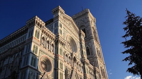Florence, January 2017: Cathedral of Saint Mary of the Flowers, a popular tourist destination of Europe, on January 2017 in Florence, Italy