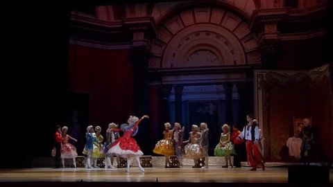 DNIPRO, UKRAINE - JANUARY 7, 2017: Night before Christmas ballet performed by Dnipro Opera and Ballet Theatre ballet.