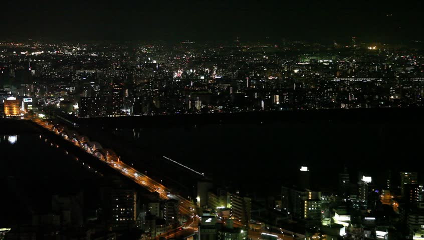 Night view in Osaka