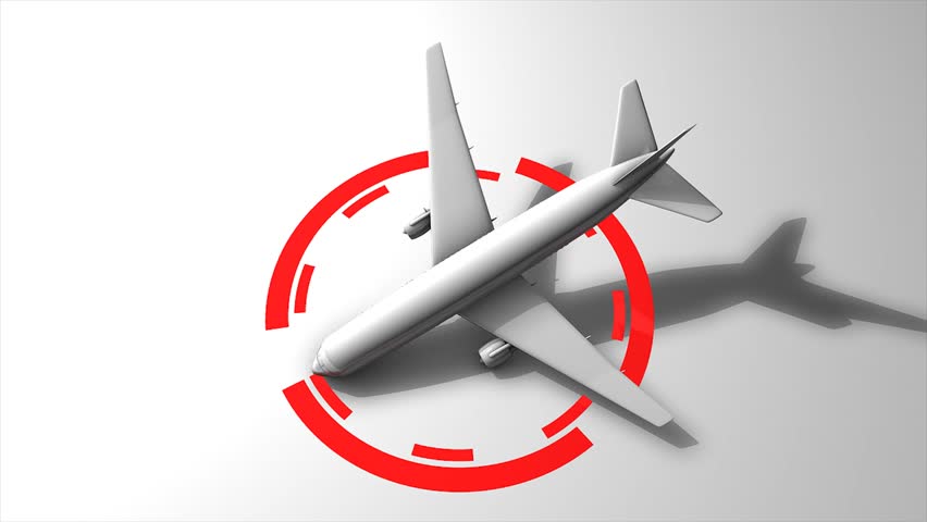 Plane crash graphic animation.
