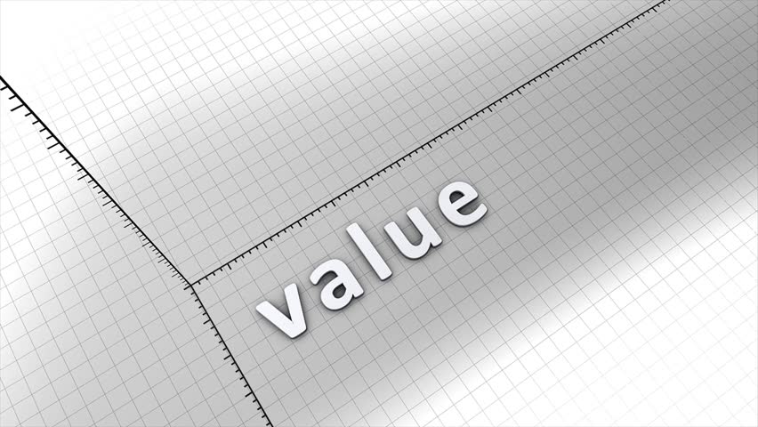 Growing value chart graphic animation.
