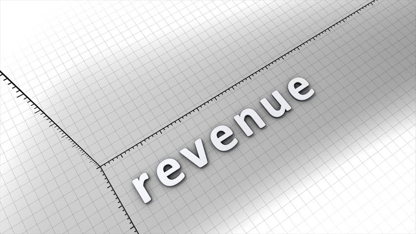 Growing revenue chart graphic animation.
