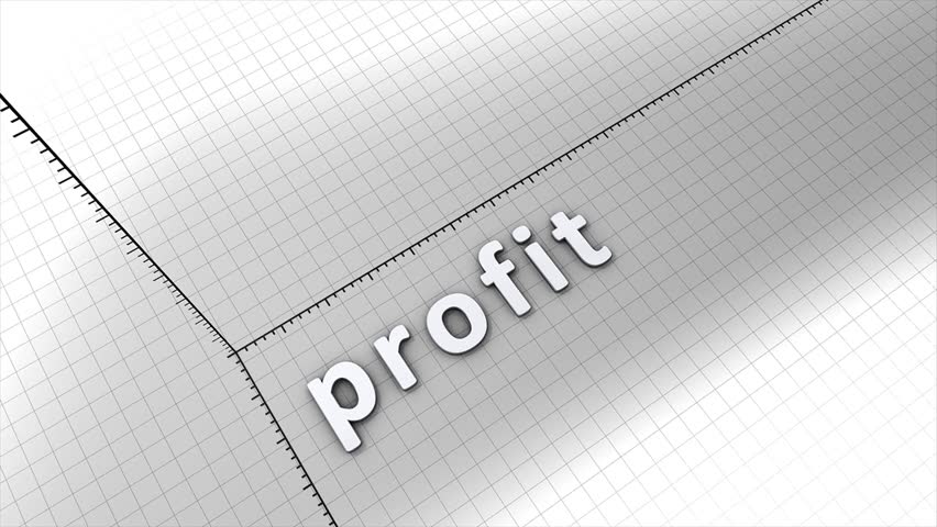 Growing profit chart graphic animation.
