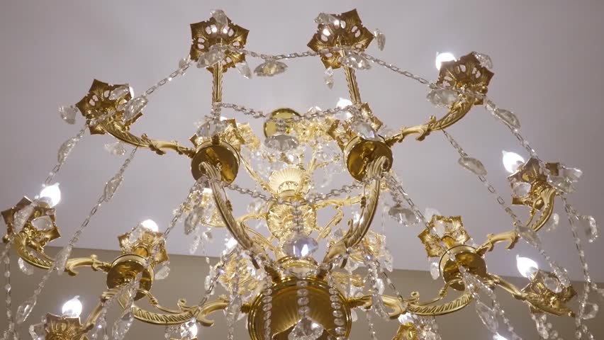 Elegant Chandelier Hanging Under The Stock Footage 100 Royalty Free 23097313 Shutterstock Elegant Chandelier Hanging Under The, How To Hang A Heavy Crystal Chandelier