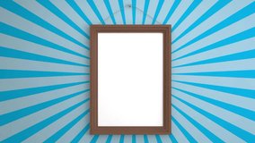wooden blank frame on wall. 3d illustration - Powered by Shutterstock - Get 15% off with code: PIKWIZARD15