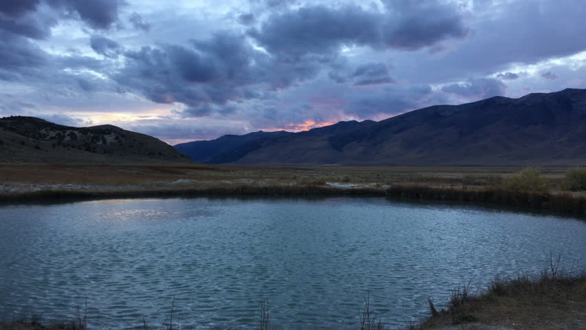 Nevada Hot Springs Ruby Valley Wildlife Refuge wide low angle 