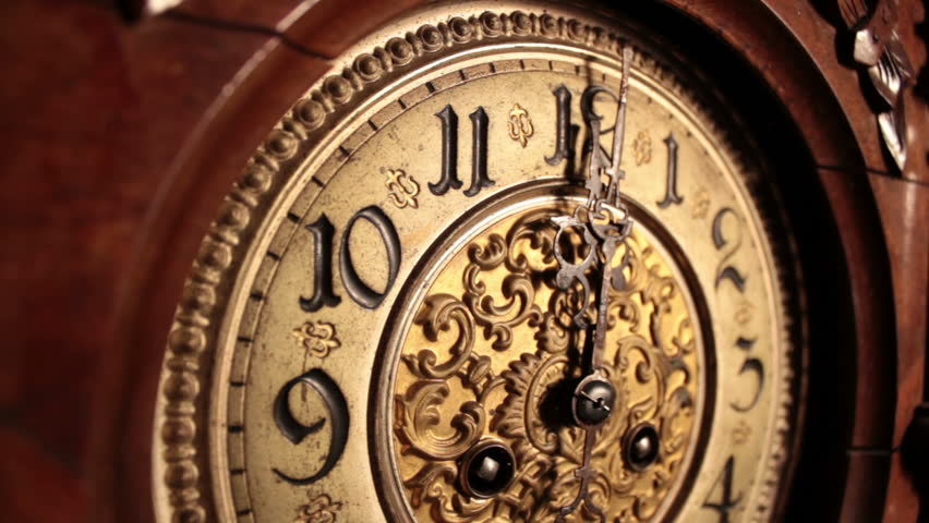 An Old Vintage Clock Face Stock Footage Video (100% Royalty-free ...