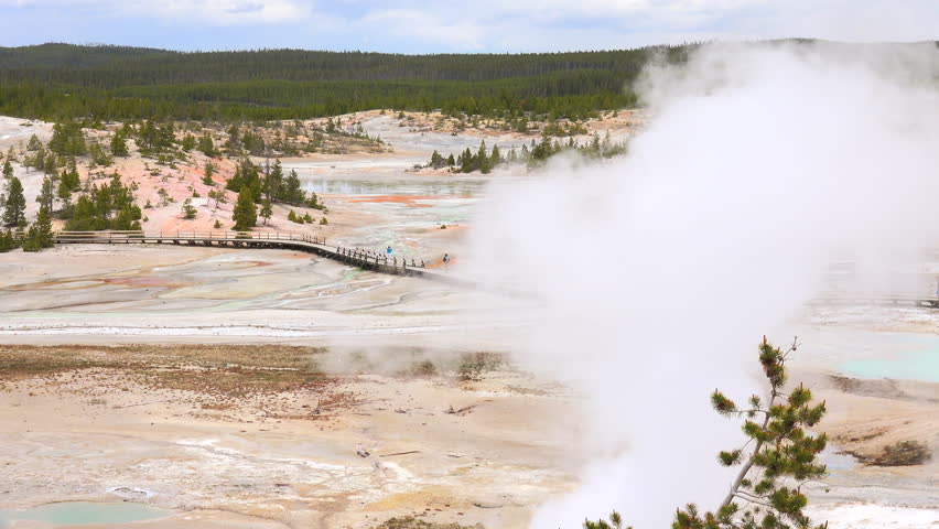Yellowstone National Park. Wyoming. Geysers. 