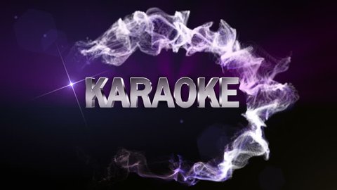 Karaoke Text in Particle (Double Version) Blue