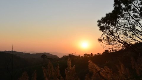 timelapse sunset on mountain