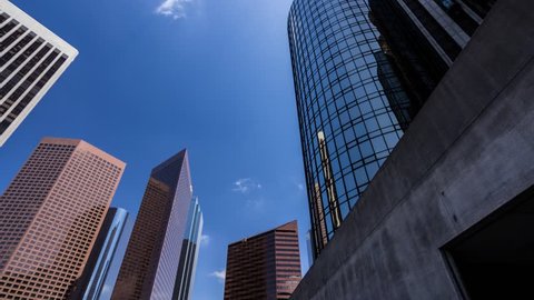 Downtown Los Angeles buildings. Motion timelapse hyperlapse. Stockvideó