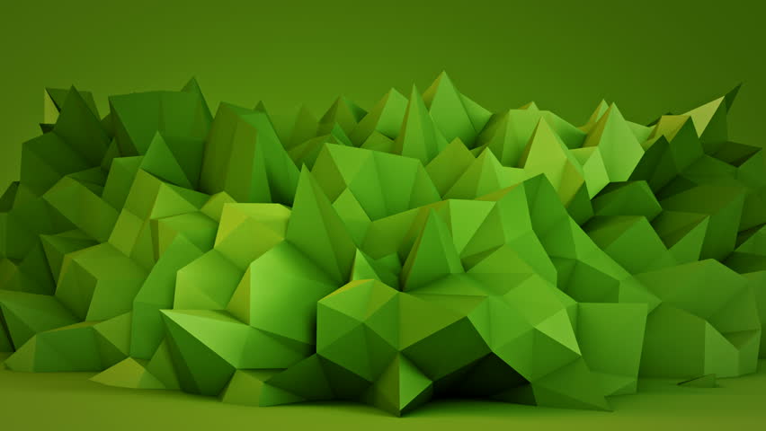 Green surface in studio. Semless loop abstract 3D render animation. 4k UHD (3840x2160)
