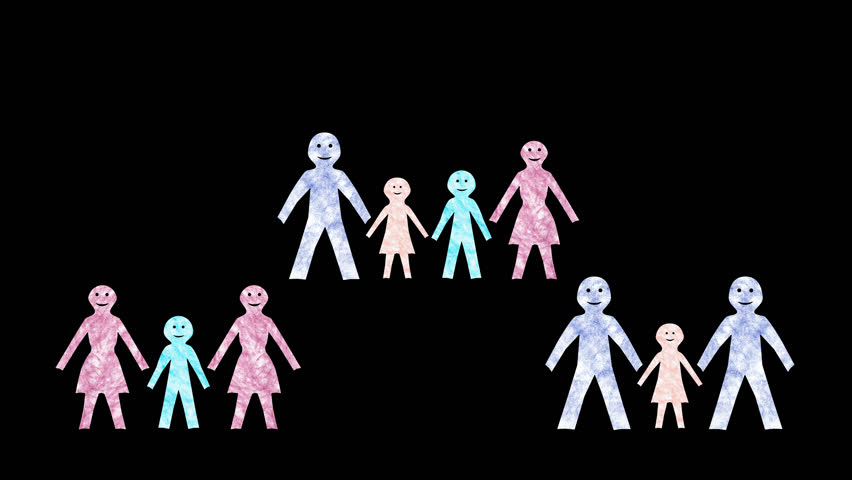 "More Than One Kind of Family"-"Family Means Love"-Transparent
Cartoon: 3 kinds of families. Valentine