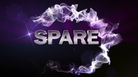 SPARE Text in Particle (Double Version) Blue