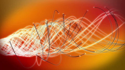 Orange Energy Lines - Motion Background 91 (HD) Glowing background with moving lines.