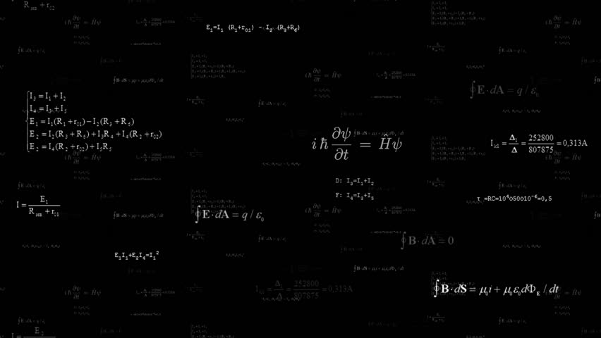 scientific background different mathematical formulas loop Stock ...