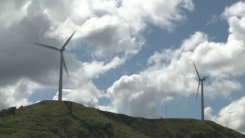 Wind turbines time lapse