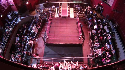 LONDON - April 1: Wrestling RIng Timelapse during BritWres-Fest 2012 on April 1, 2012
