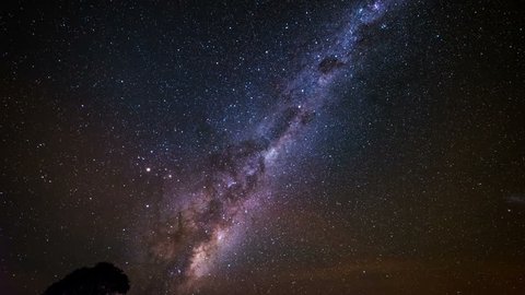 A 4k time lapse of the Milky Way with the earth's rotation viewed from the southern hemisphere in Australia.