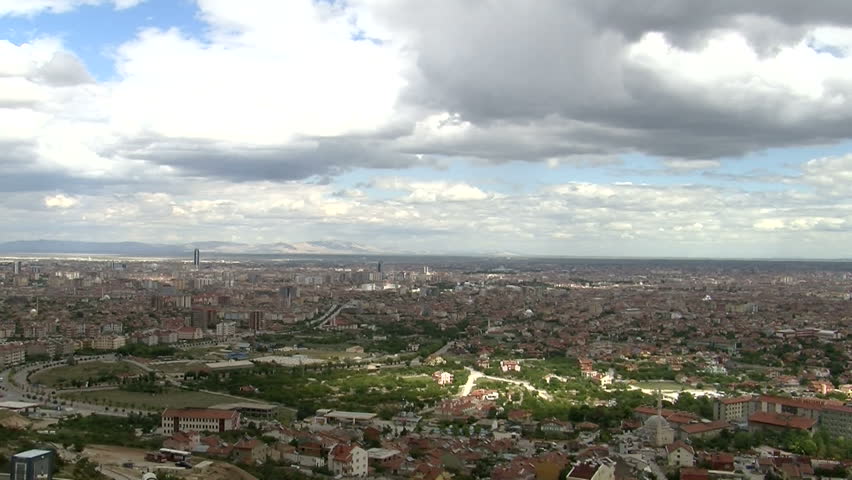 timelapse clouds over the city