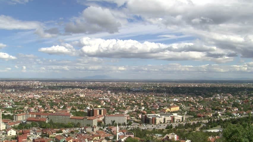 timelapse clouds over the city