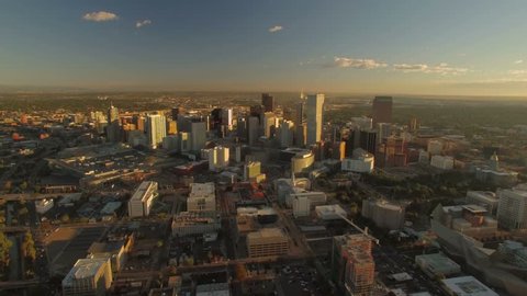 Aerial of Denver in Colorado.
