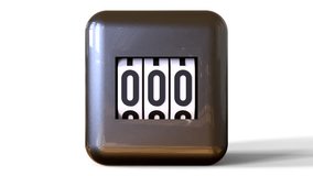 Dark gray clock with white disks and black letters. Counting is from zero to one hundred. The analog representation of the boot process programs or files. - Powered by Shutterstock - Get 15% off with code: PIKWIZARD15