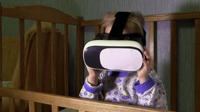 Girl Smiling With Virtual Reality Glasses 