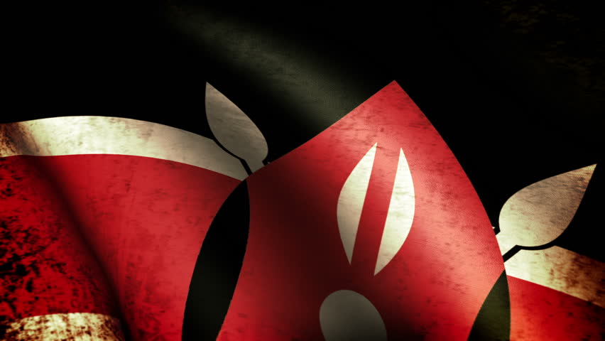 Kenya Flag Waving, grunge look