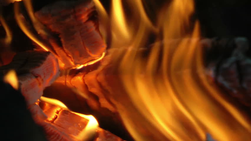 Wood burning slow motion