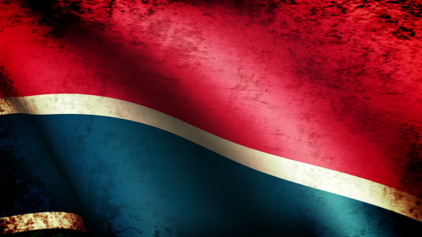 Gambia Flag Waving, grunge look