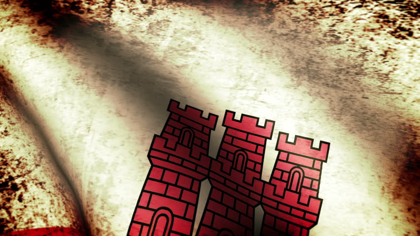 Gibraltar Flag Waving, grunge look