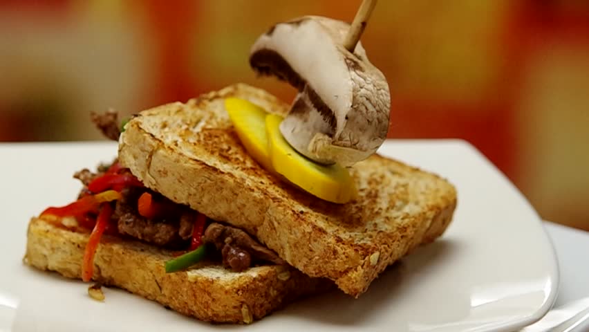 Cuban Sandwich elegant serving restaurant concept