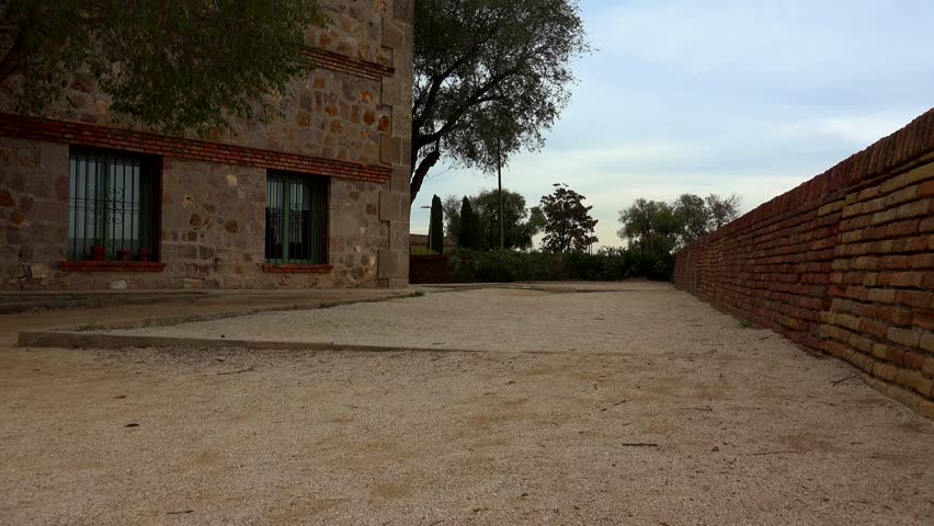 Montjuic Castle in Barcelona. Spain. Shot in 4K (ultra-high definition (UHD)).