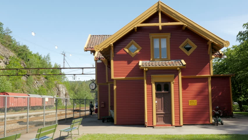 Train station at setesdalsbanen in Kristiansand, Norway