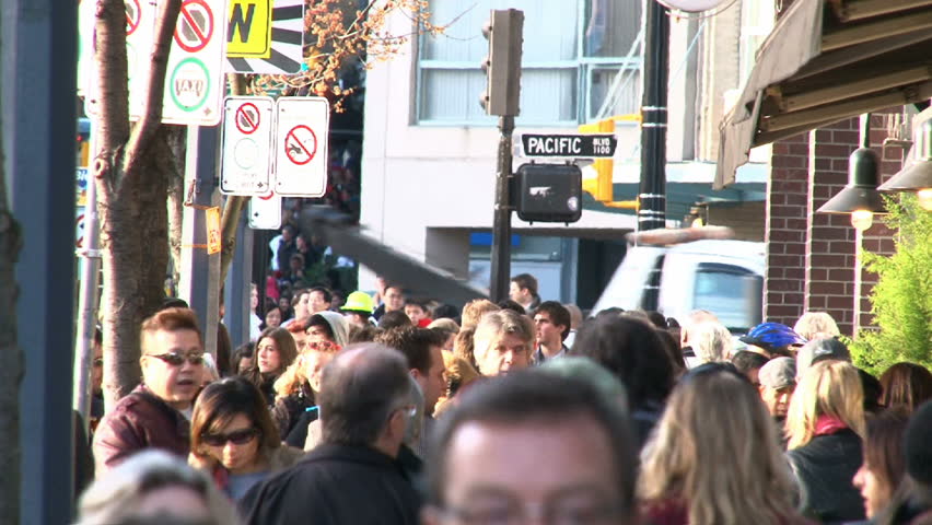 VANCOUVER, BRITISH COLOMBIA - CIRCA NOVEMBER 2010: Time lapse of very busy