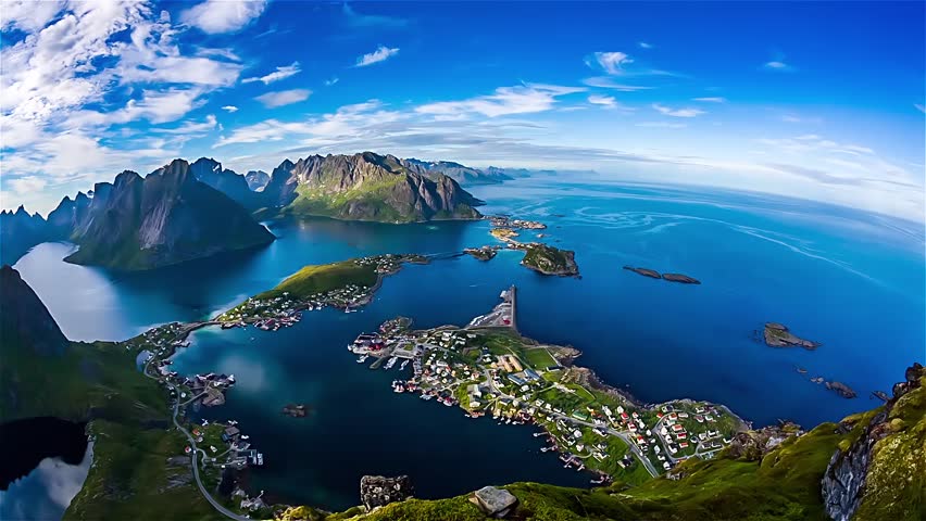 Lofoten is an archipelago in the county of Nordland, Norway. Is known for a distinctive scenery with dramatic mountains and peaks, open sea and sheltered bays, beaches and untouched lands.