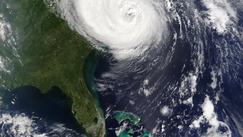 Hurricane storm, tornado, satellite view. Elements of this image furnished by NASA