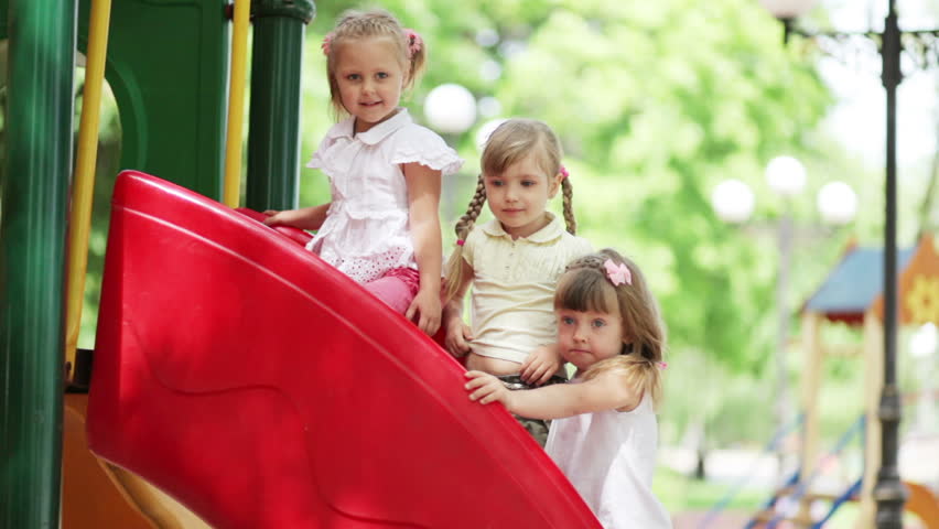 Little girls on the playground