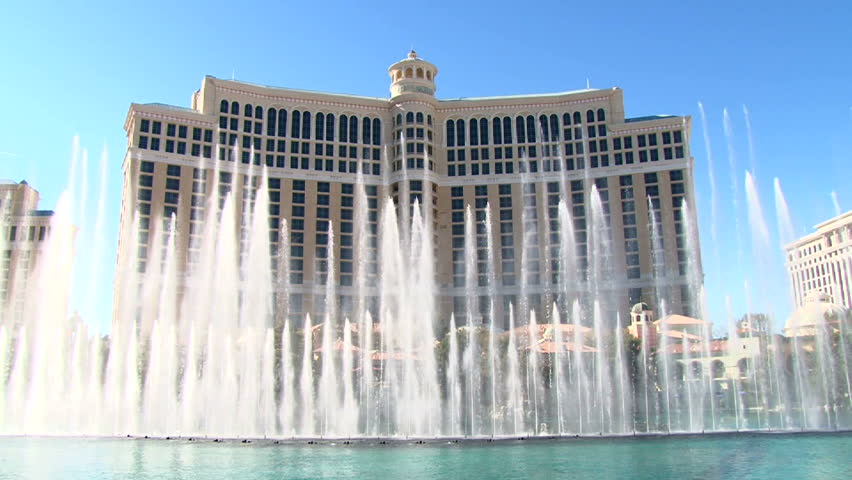 LAS VEGAS - CIRCA MAY 2010: The Bellagio Hotel and Casino water fountain show on