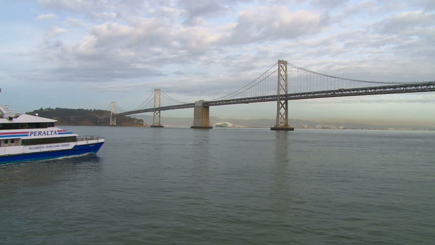 SAN FRANCISCO - CIRCA 2010:Wide shot of the Oakland Bay Bridge in San Francisco,