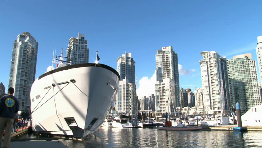 VANCOUVER, BRITISH COLOMBIA - CIRCA APRIL 2010: Time lapse of people entering