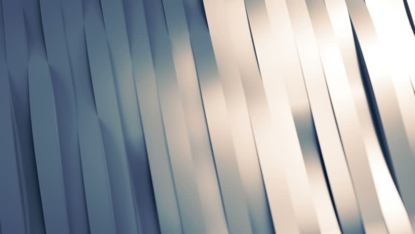 Camera flyby over metal waving stripes. 3d rendering. | Shutterstock HD Video #23268724