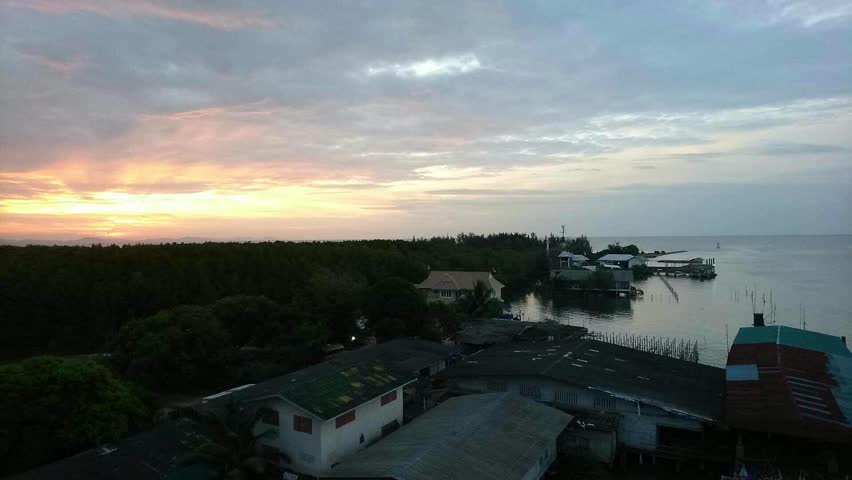Time lapse footage, Sunrise over the mountain and beach