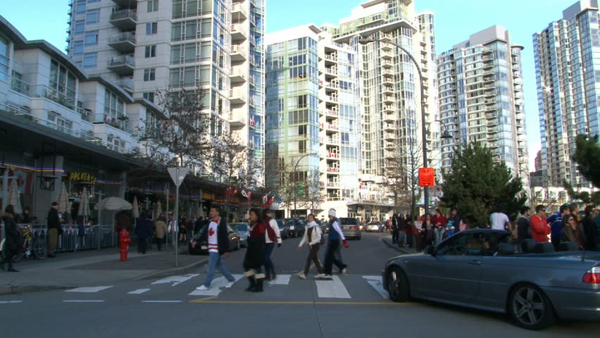VANCOUVER, BRITISH COLOMBIA - CIRCA OCTOBER 2010 :Time lapse of very busy