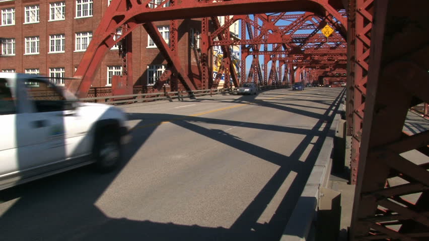 PORTLAND, OREGON - CIRCA OCTOBER 2011: Time Lapse of traffic crossing over